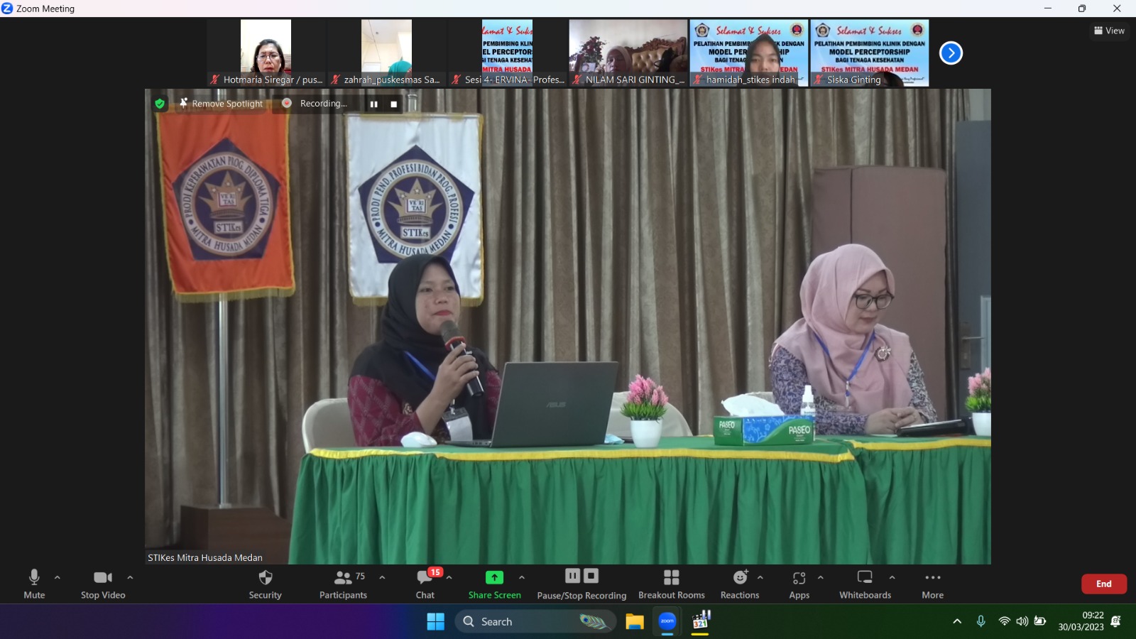 Pelatihan Pembimbing Klinik Dengan Model Preceptorship Bagi Tenaga Kesehatan Gel. 12 30 Maret s/d 1 April 2023